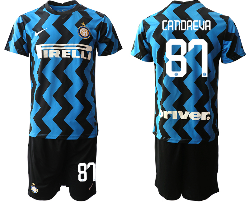 Men 2020-2021 club Inter milan home #87 blue Soccer Jerseys